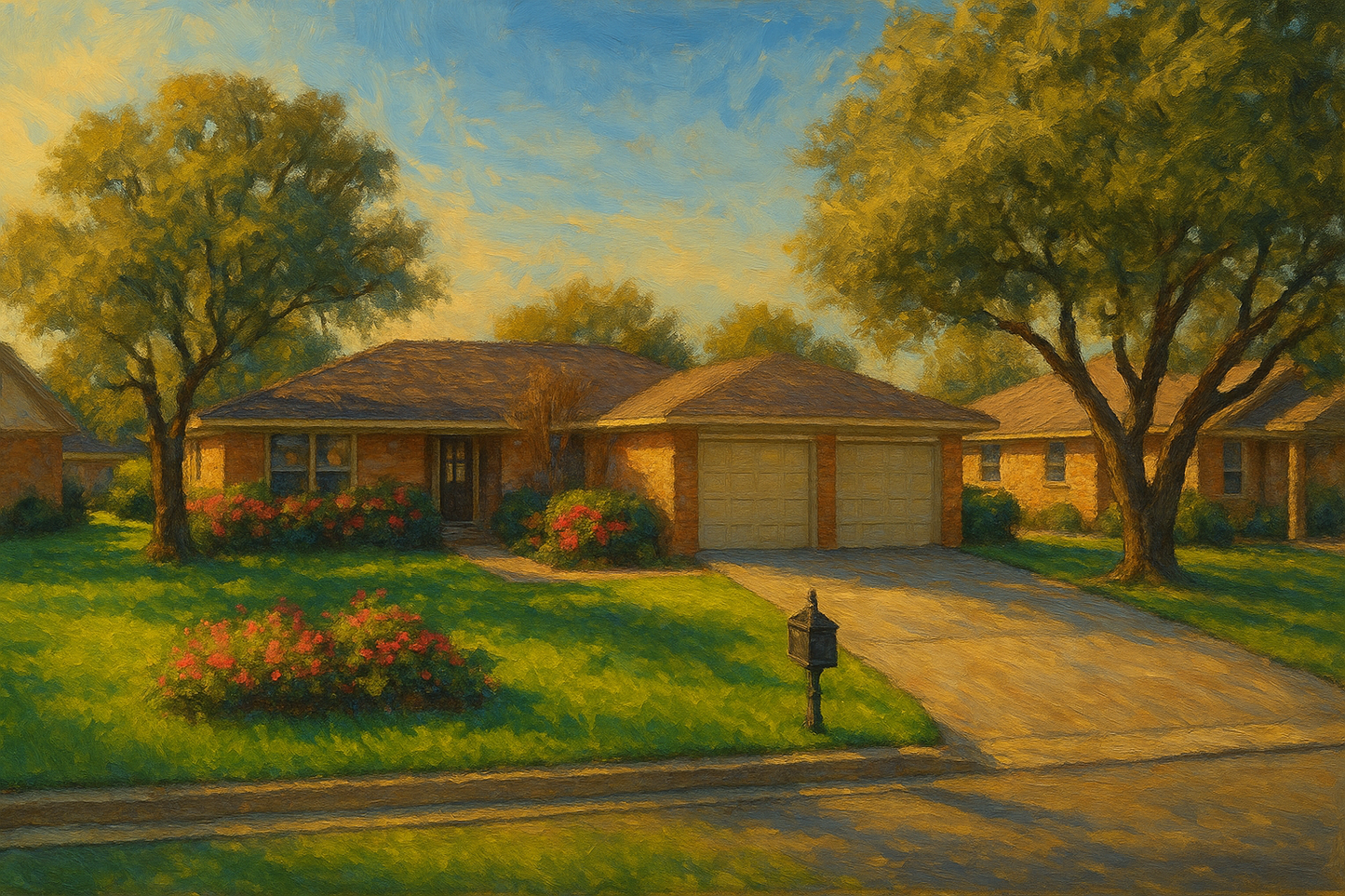 Oil painting of 4203 9th St, Brownwood, TX 76801