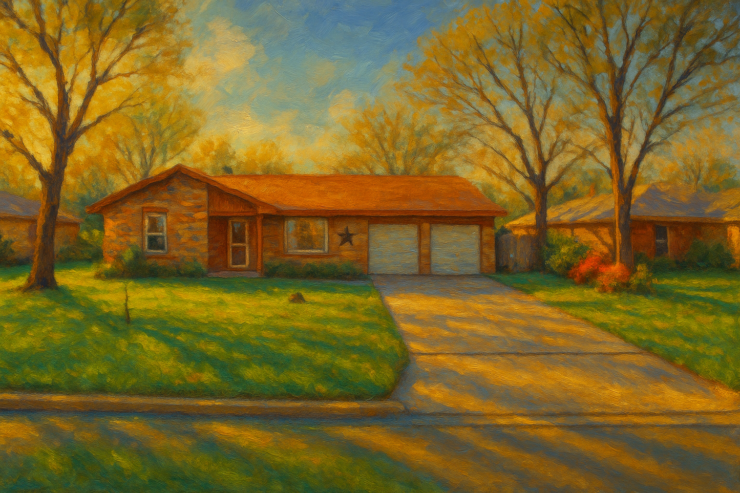 Oil painting of 4303 9th St, Brownwood, TX 76801