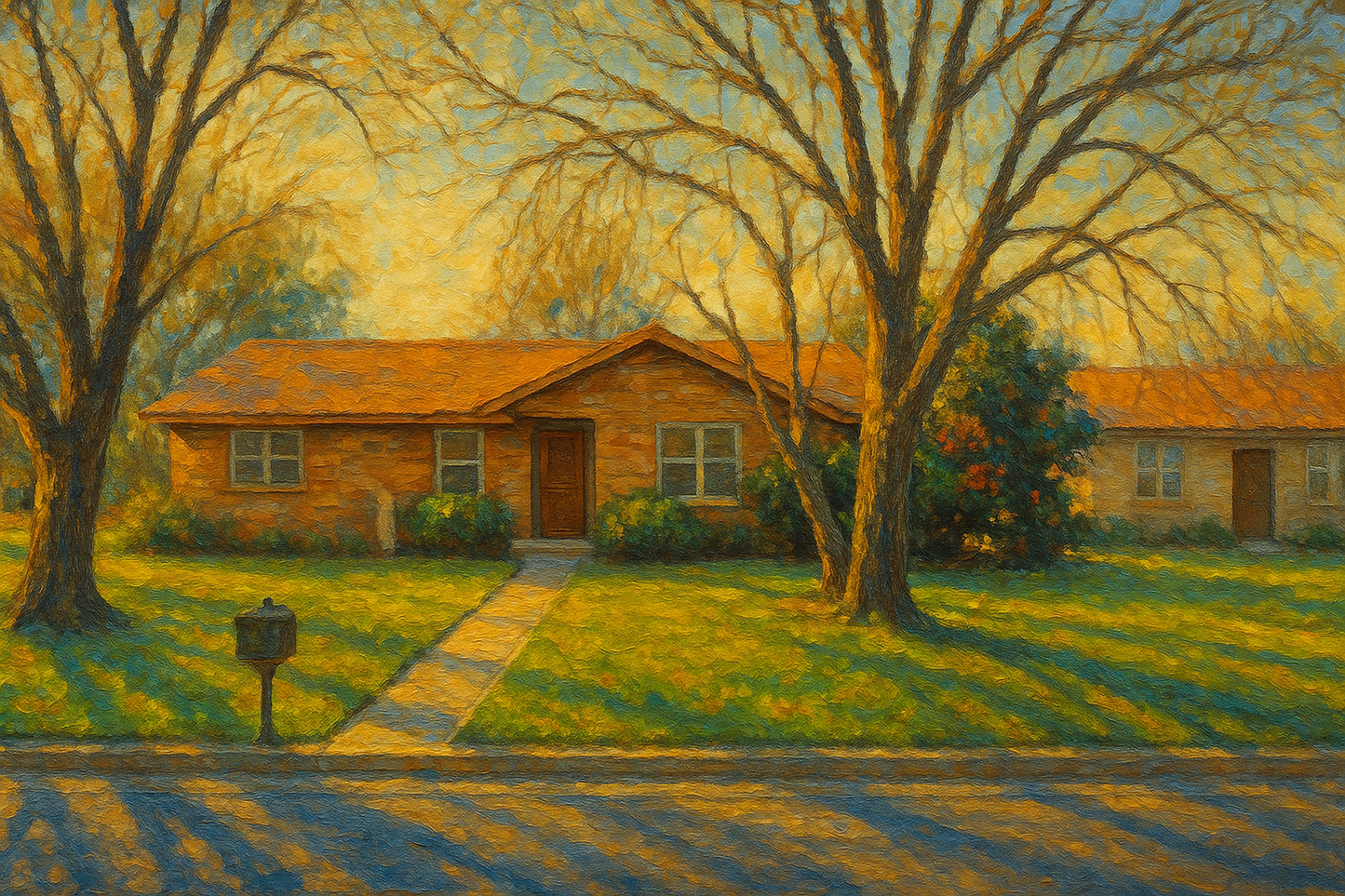 Oil painting of 4309 9th St, Brownwood, TX 76801