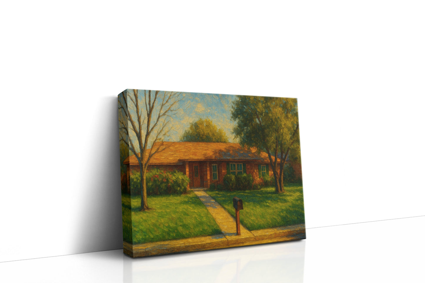 Mockup of 4402 River Oaks Dr, Brownwood, TX 76801 oil painting on canvas