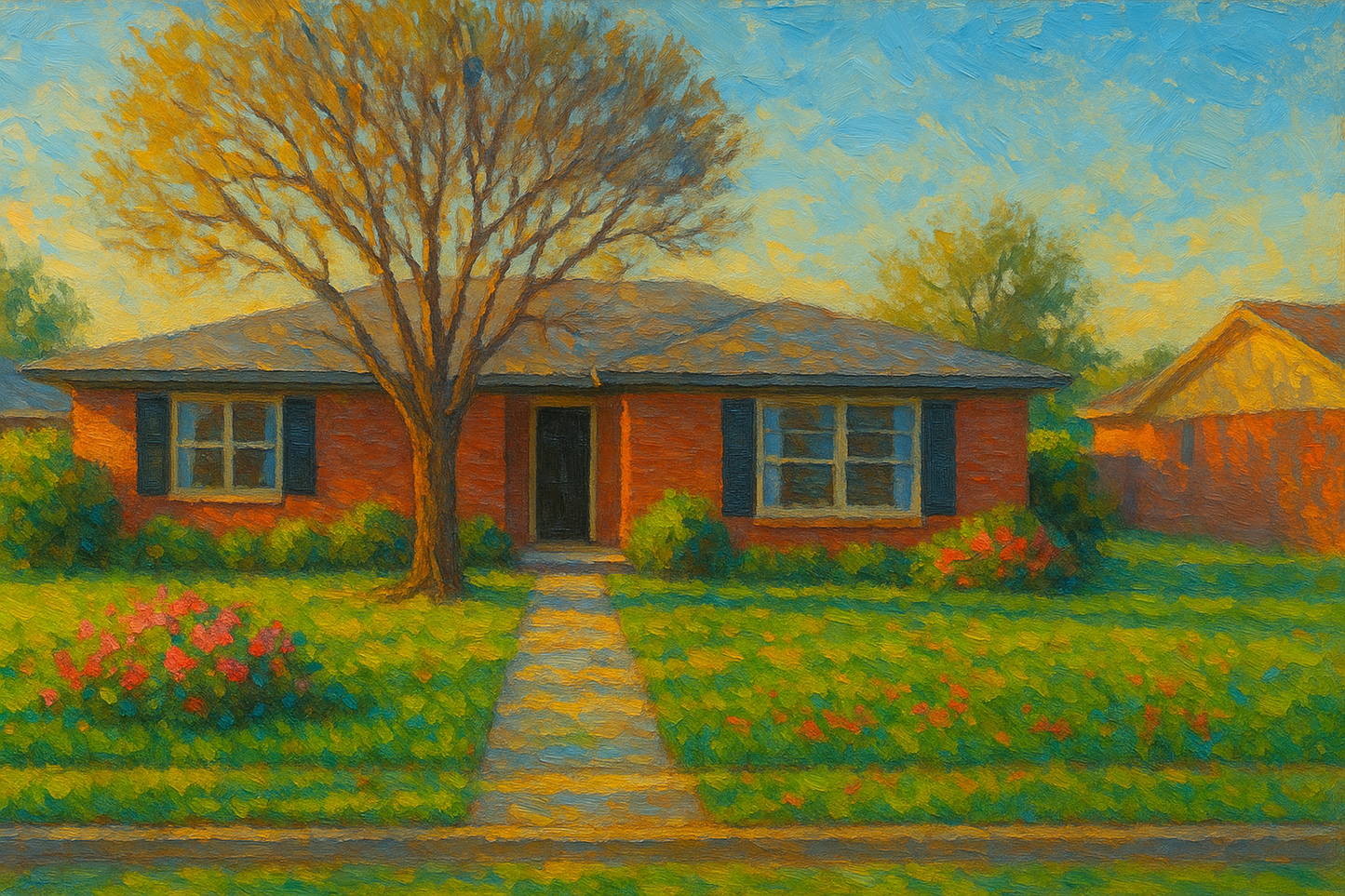 Oil painting of 4404 Delwood Dr, Brownwood, TX 76801