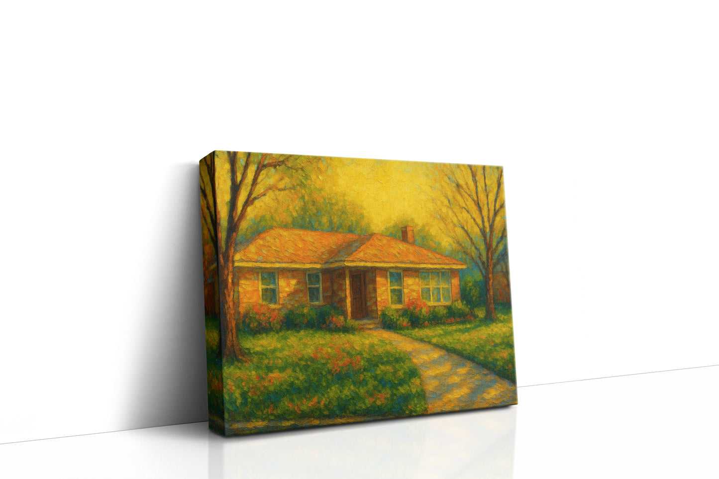 Mockup of 4407 Delwood Dr, Brownwood, TX 76801 oil painting on canvas