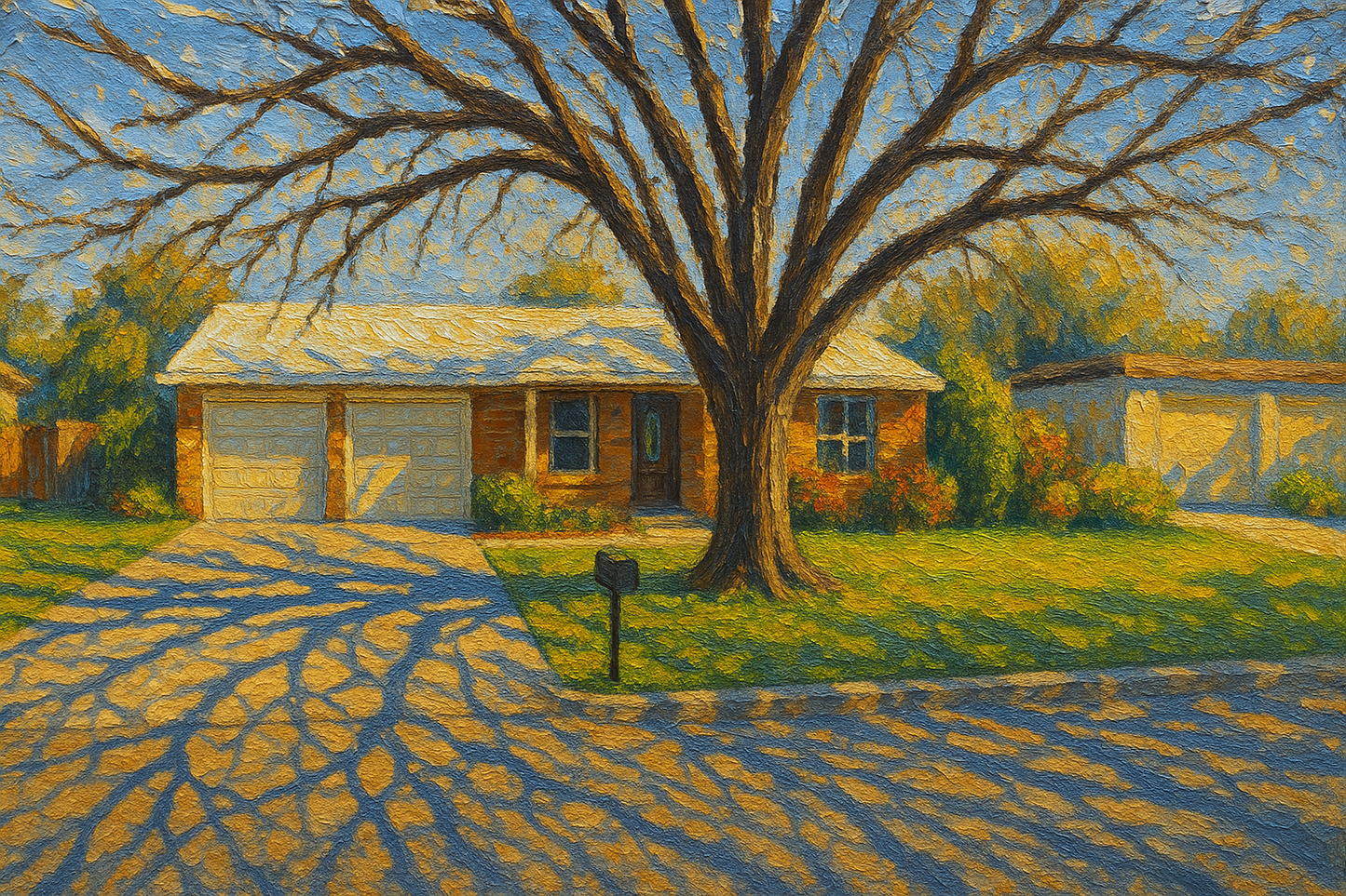 Oil painting of 4408 Delwood Dr, Brownwood, TX 76801