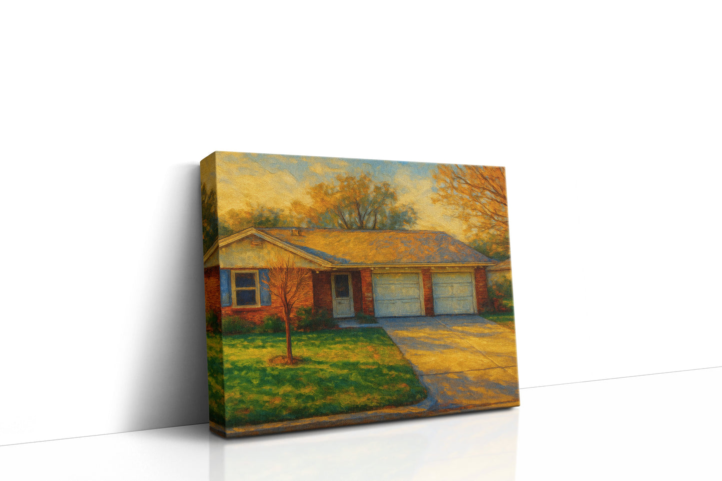 Mockup of 4409 Delwood Dr, Brownwood, TX 76801 oil painting on canvas