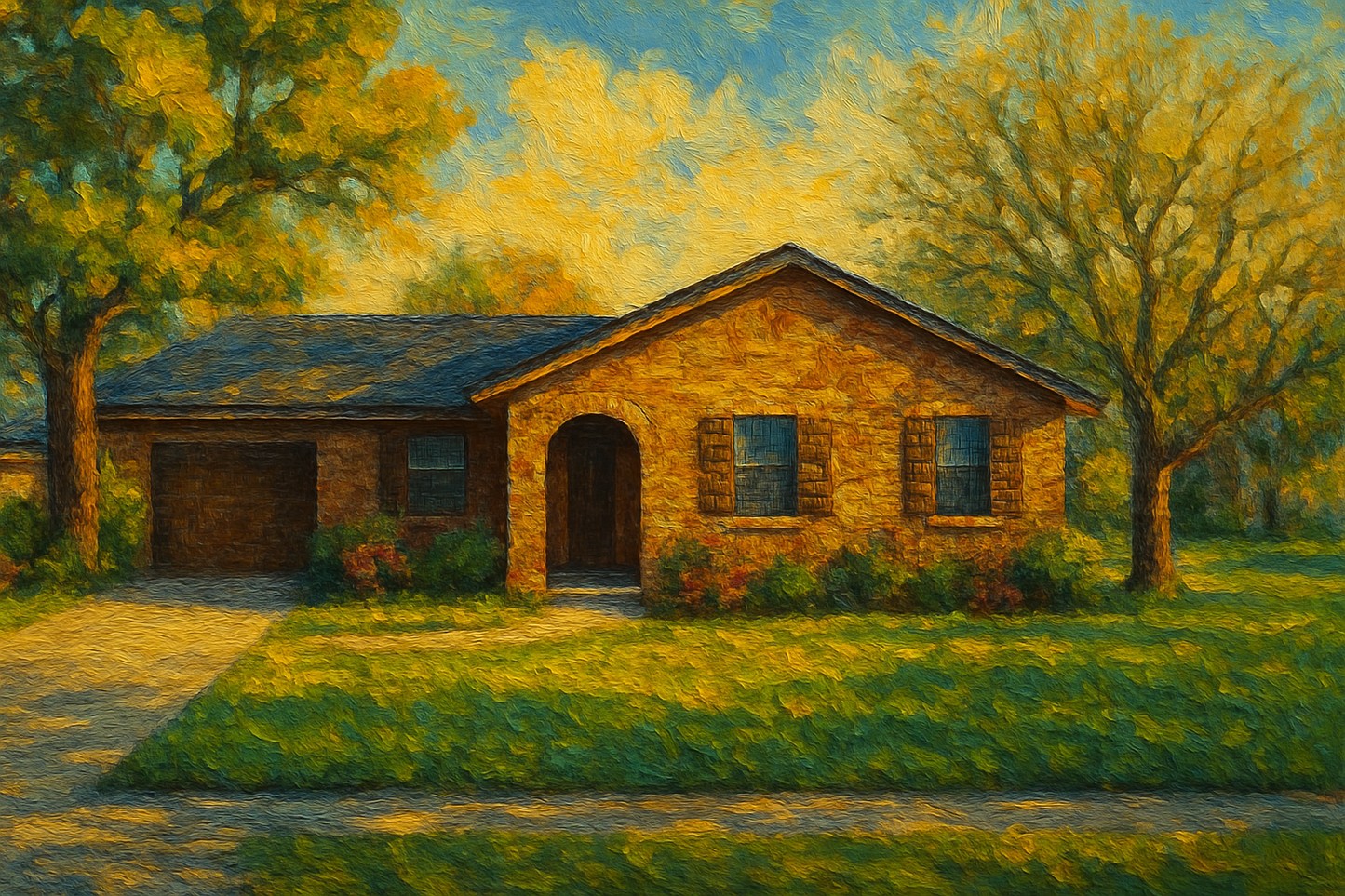 Oil painting of 4410 River Oaks Dr, Brownwood, TX 76801