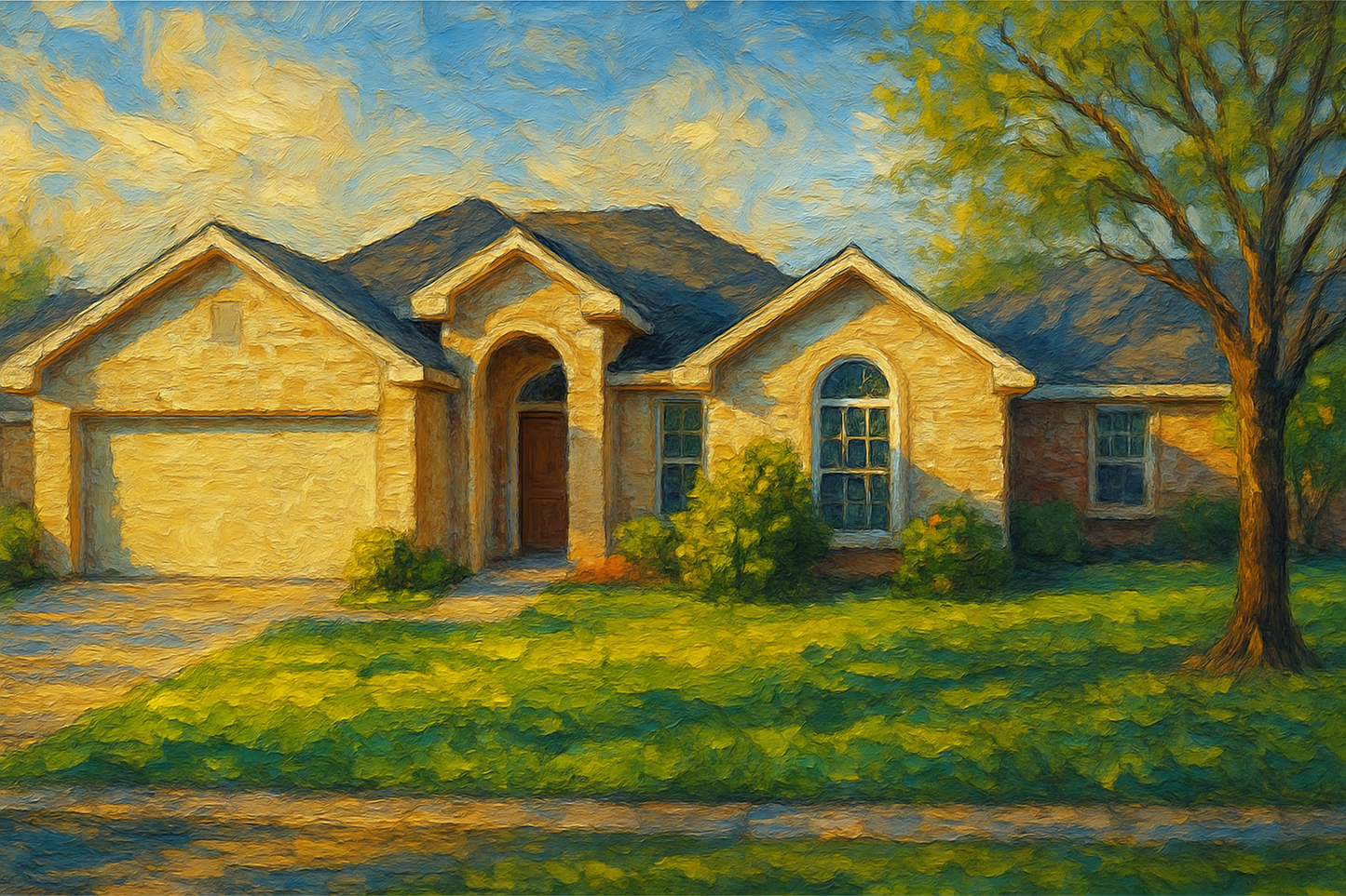 Oil painting of 4602 Kay Dr, Brownwood, TX 76801