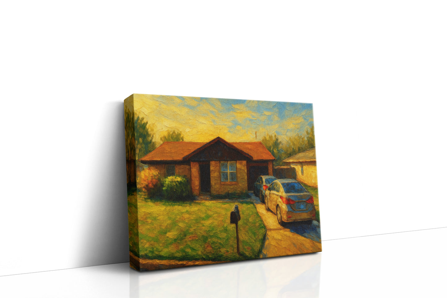 Mockup of 4605 Delwood Dr, Brownwood, TX 76801 oil painting on canvas