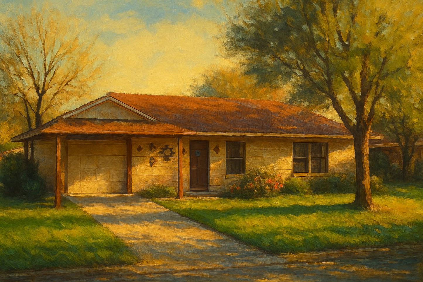 Oil painting of 4606 Delwood Dr, Brownwood, TX 76801