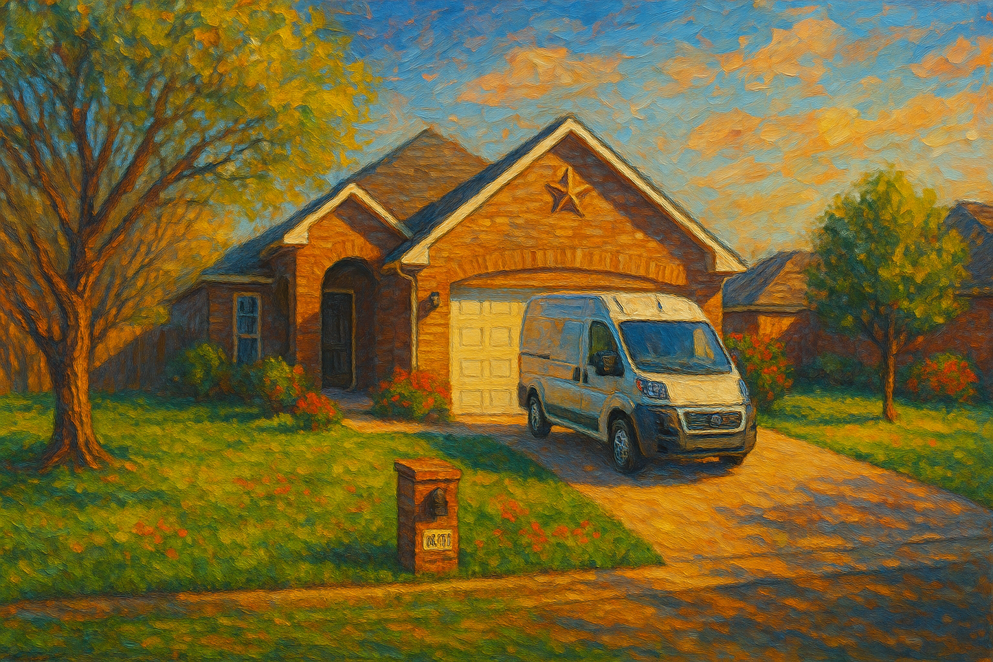 Oil painting of 4608 Kay Dr, Brownwood, TX 76801