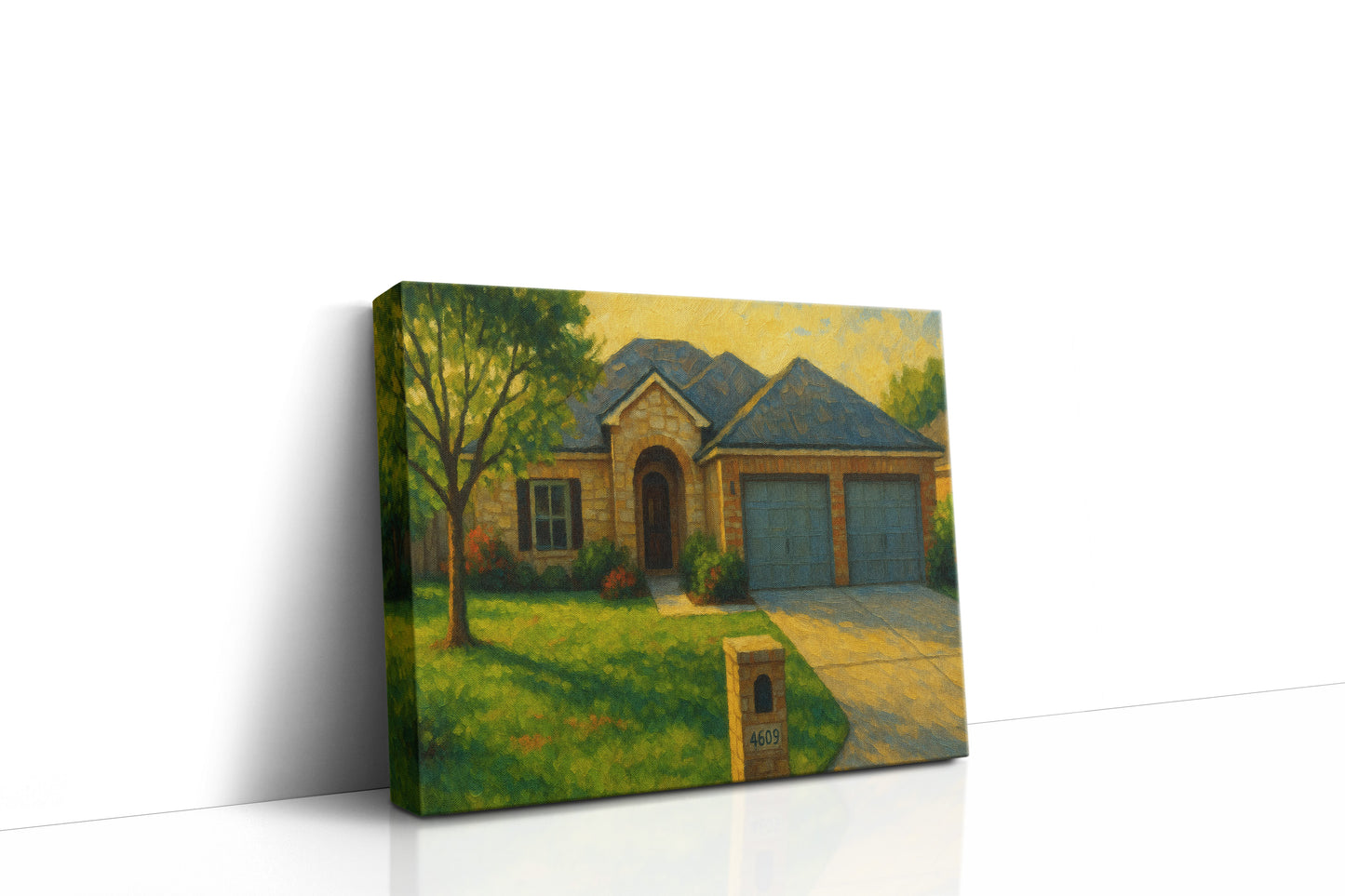 Mockup of 4609 4th St, Brownwood, TX 76801 oil painting on canvas