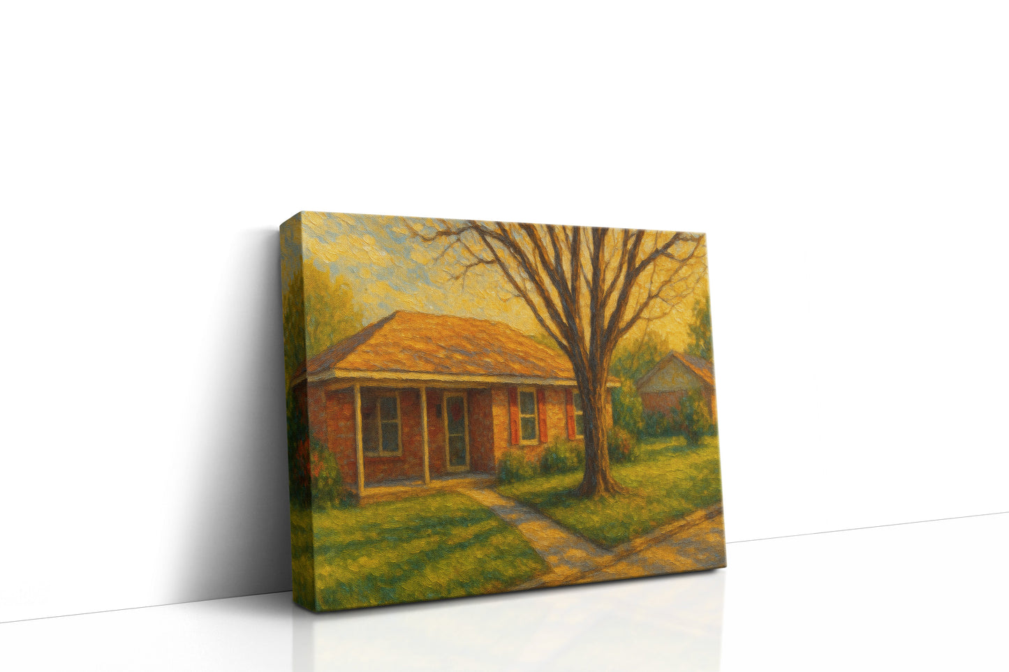 Mockup of 4610 Delwood Dr, Brownwood, TX 76801 oil painting on canvas