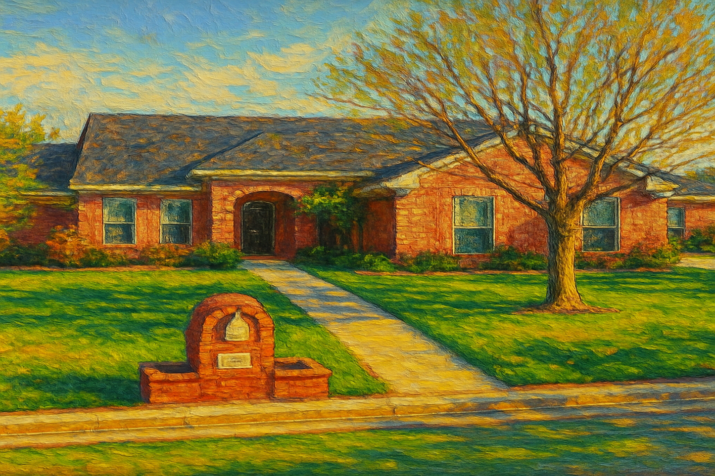 Oil painting of 4610 Kay Dr, Brownwood, TX 76801