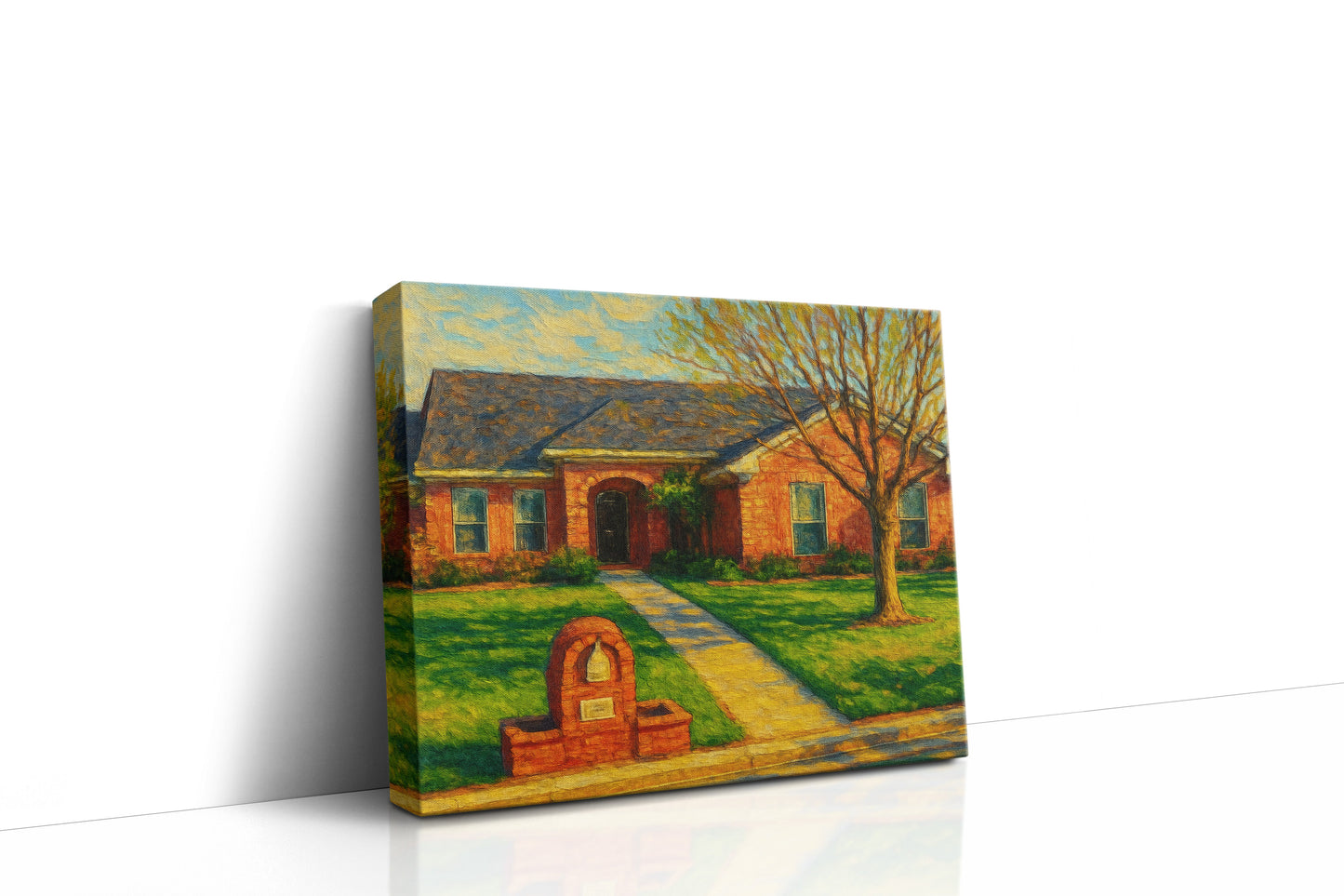 Mockup of 4610 Kay Dr, Brownwood, TX 76801 oil painting on canvas