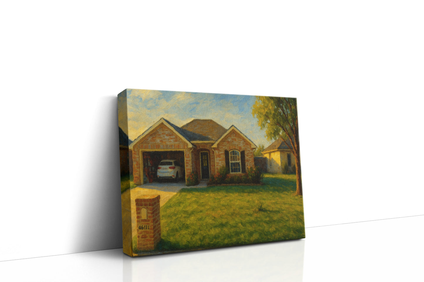 Mockup of 4611 4th St, Brownwood, TX 76801 oil painting on canvas
