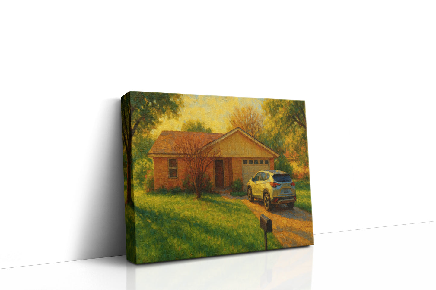 Mockup of 4611 Delwood Dr, Brownwood, TX 76801 oil painting on canvas