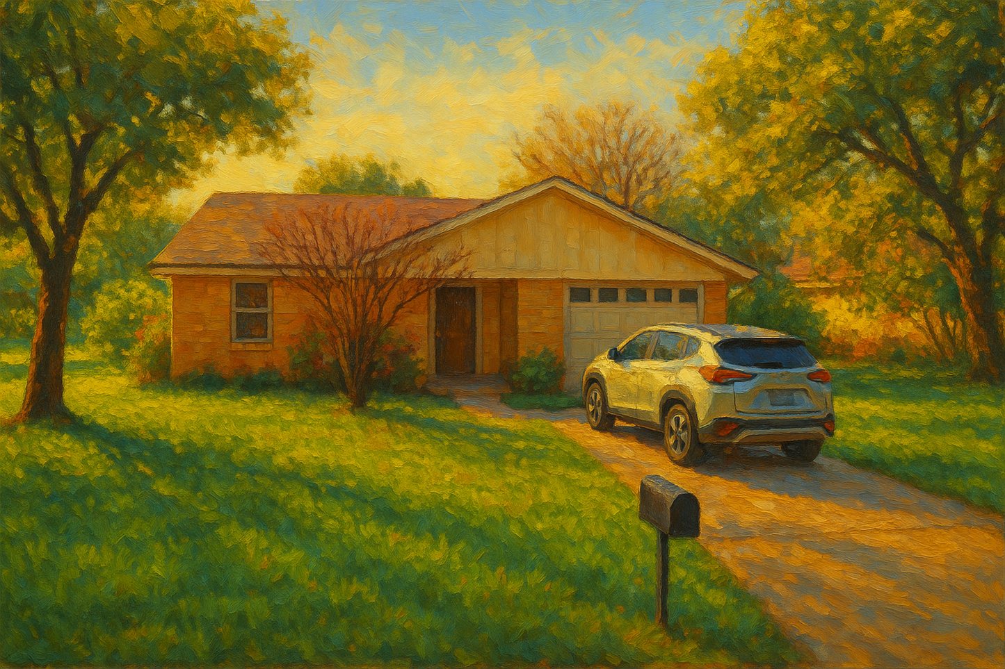 Oil painting of 4611 Delwood Dr, Brownwood, TX 76801