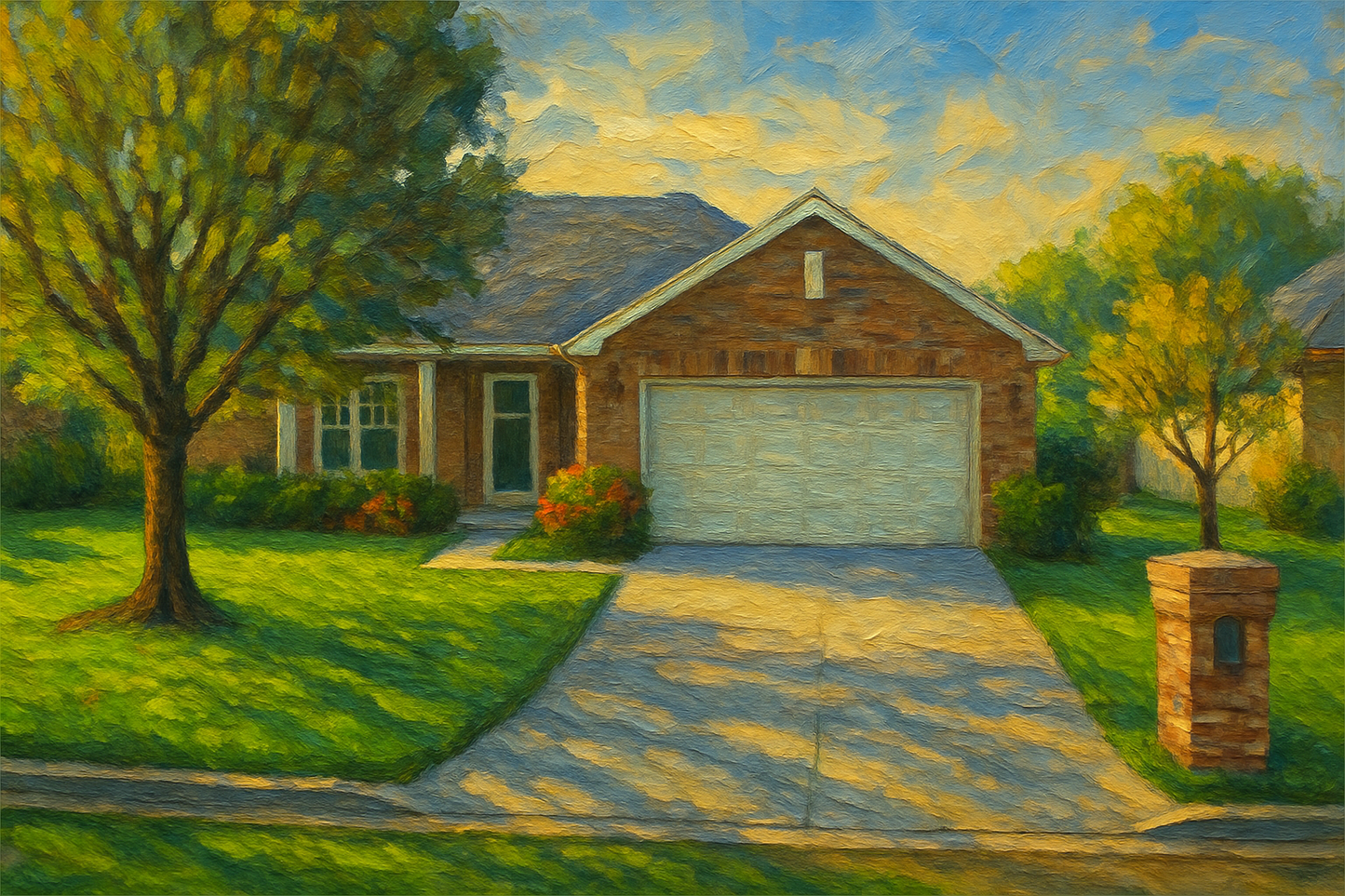 Oil painting of 4611 Kay Dr, Brownwood, TX 76801
