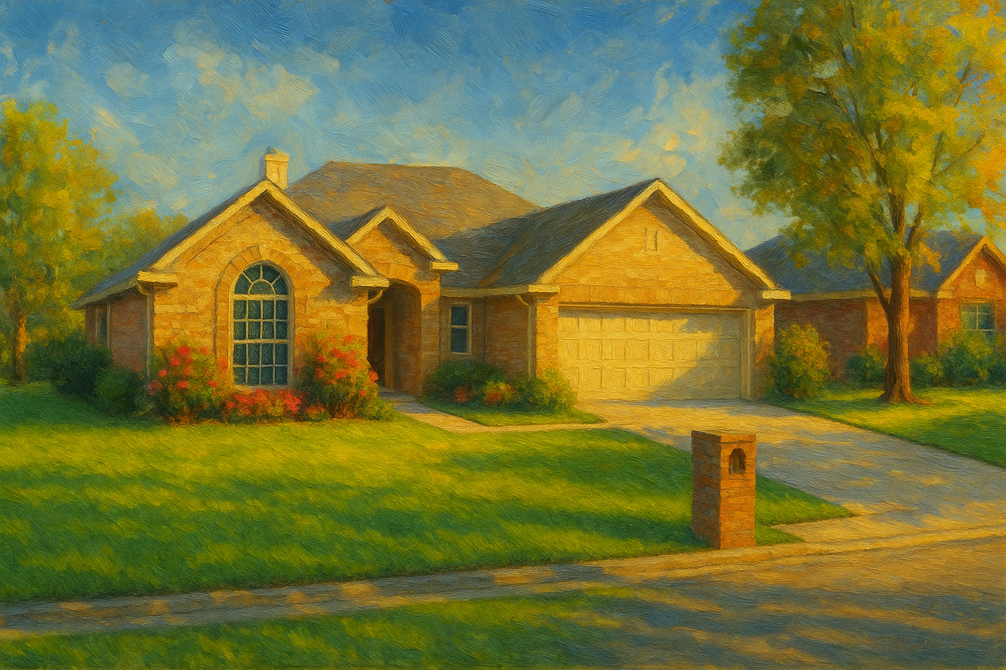 Oil painting of 4614 Kay Dr, Brownwood, TX 76801
