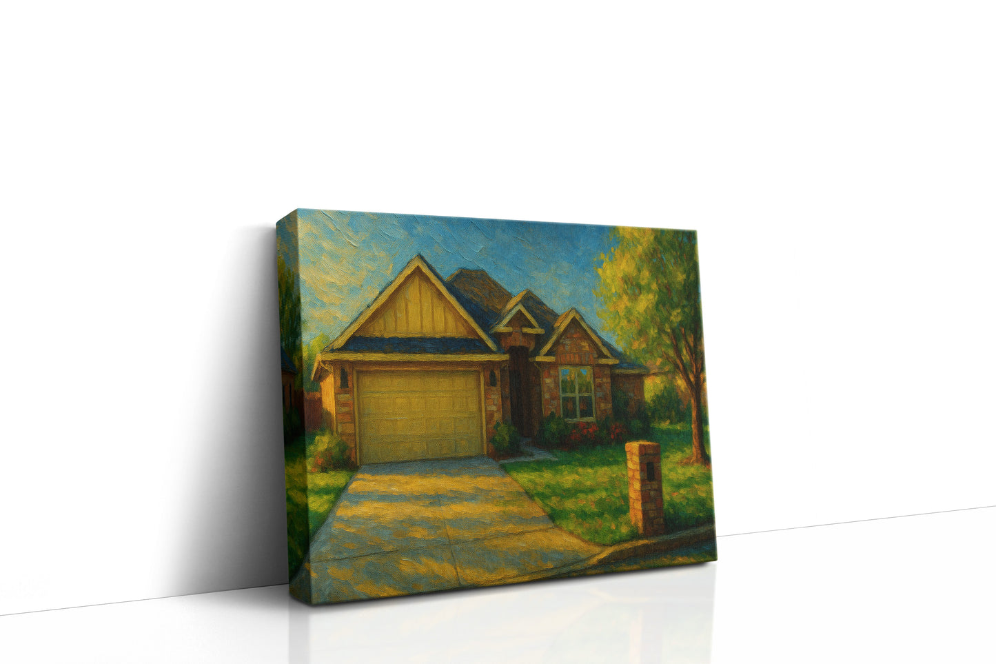 Mockup of 4615 Kay Dr, Brownwood, TX 76801 oil painting on canvas