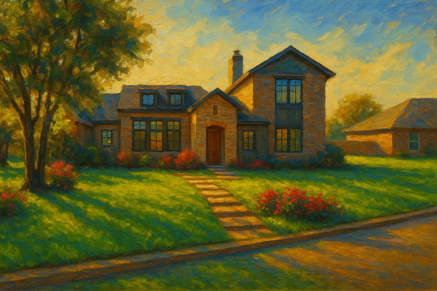 Oil painting of 4617 4th St, Brownwood, TX 76801