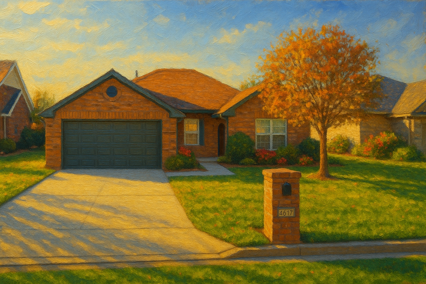 Oil painting of 4617 Kay Dr, Brownwood, TX 76801