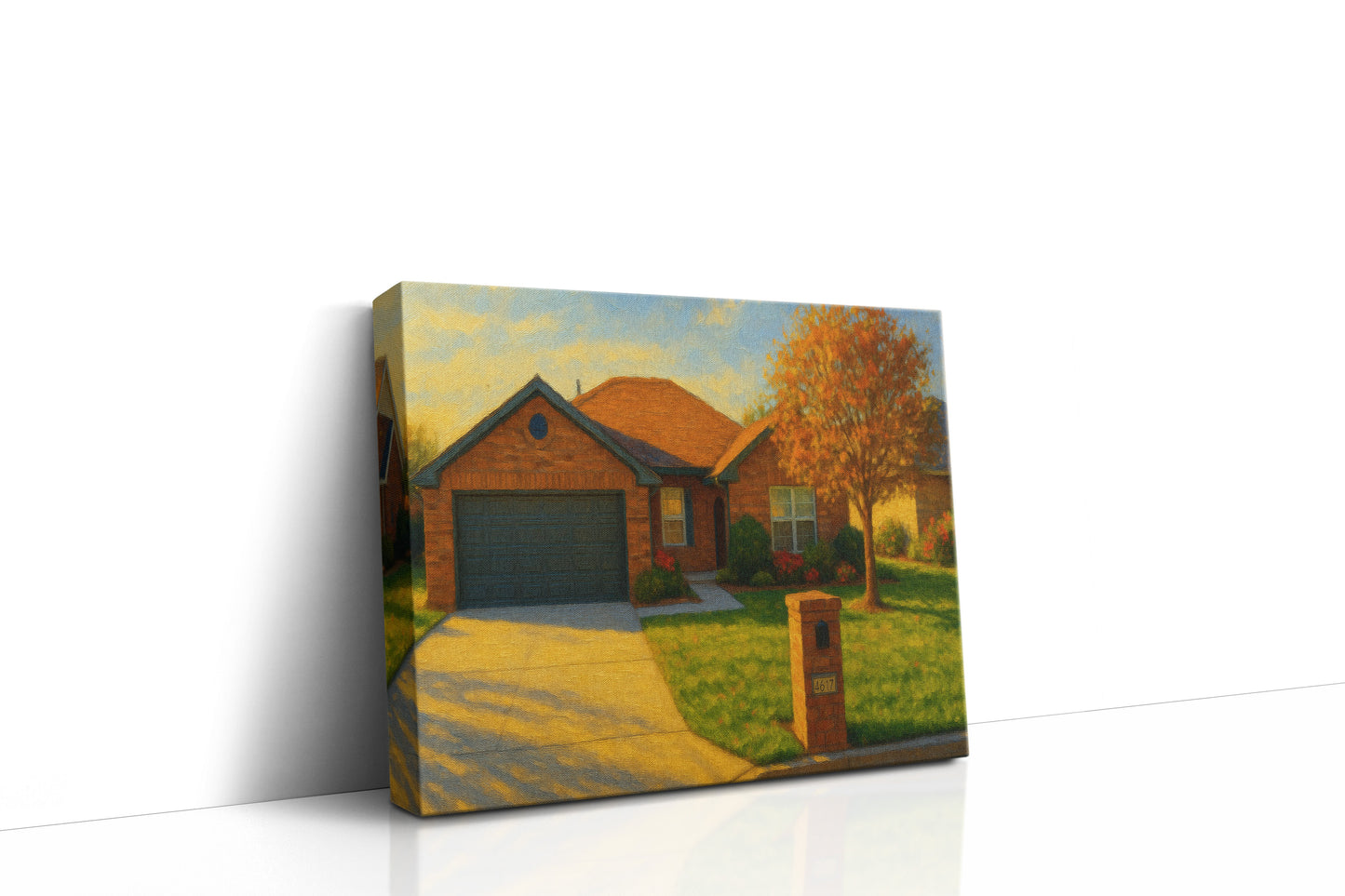 Mockup of 4617 Kay Dr, Brownwood, TX 76801 oil painting on canvas