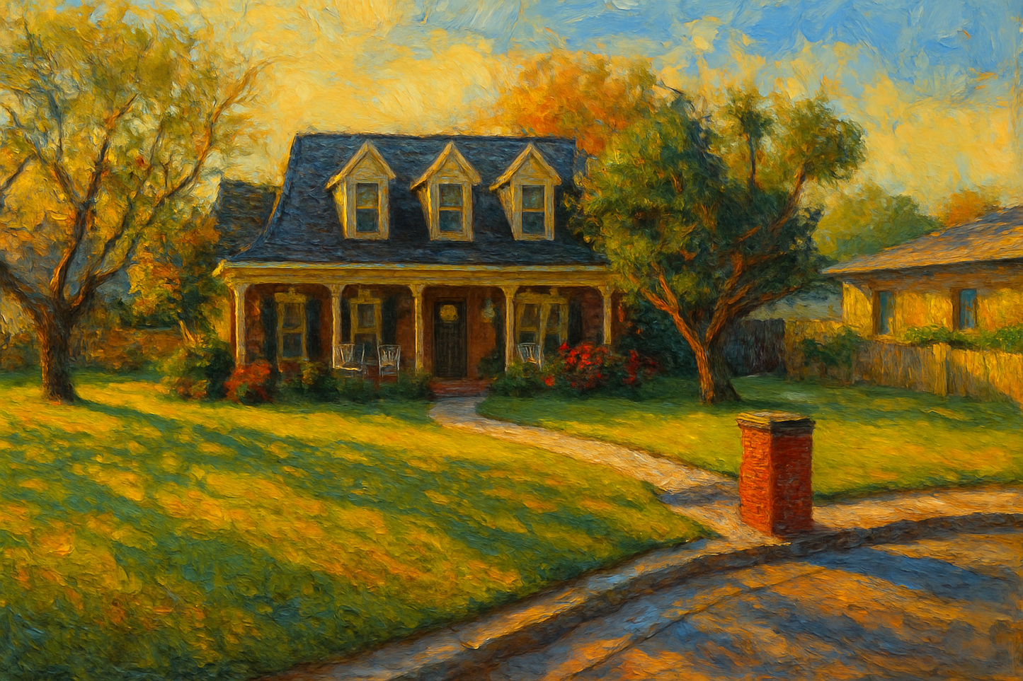 Oil painting of 7 Brownstone Ct, Brownwood, TX 76801