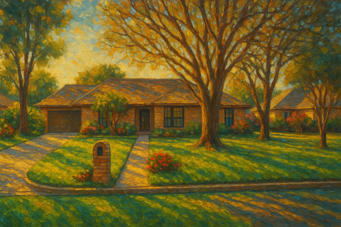 Oil painting of 7 Stonebridge Cir, Brownwood, TX 76801