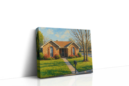 Mockup of 101 Ivanhoe Ln, Brownwood, TX 76801 oil painting on canvas