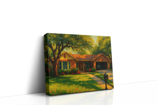Mockup of 105 Ivanhoe Ln, Brownwood, TX 76801 oil painting on canvas