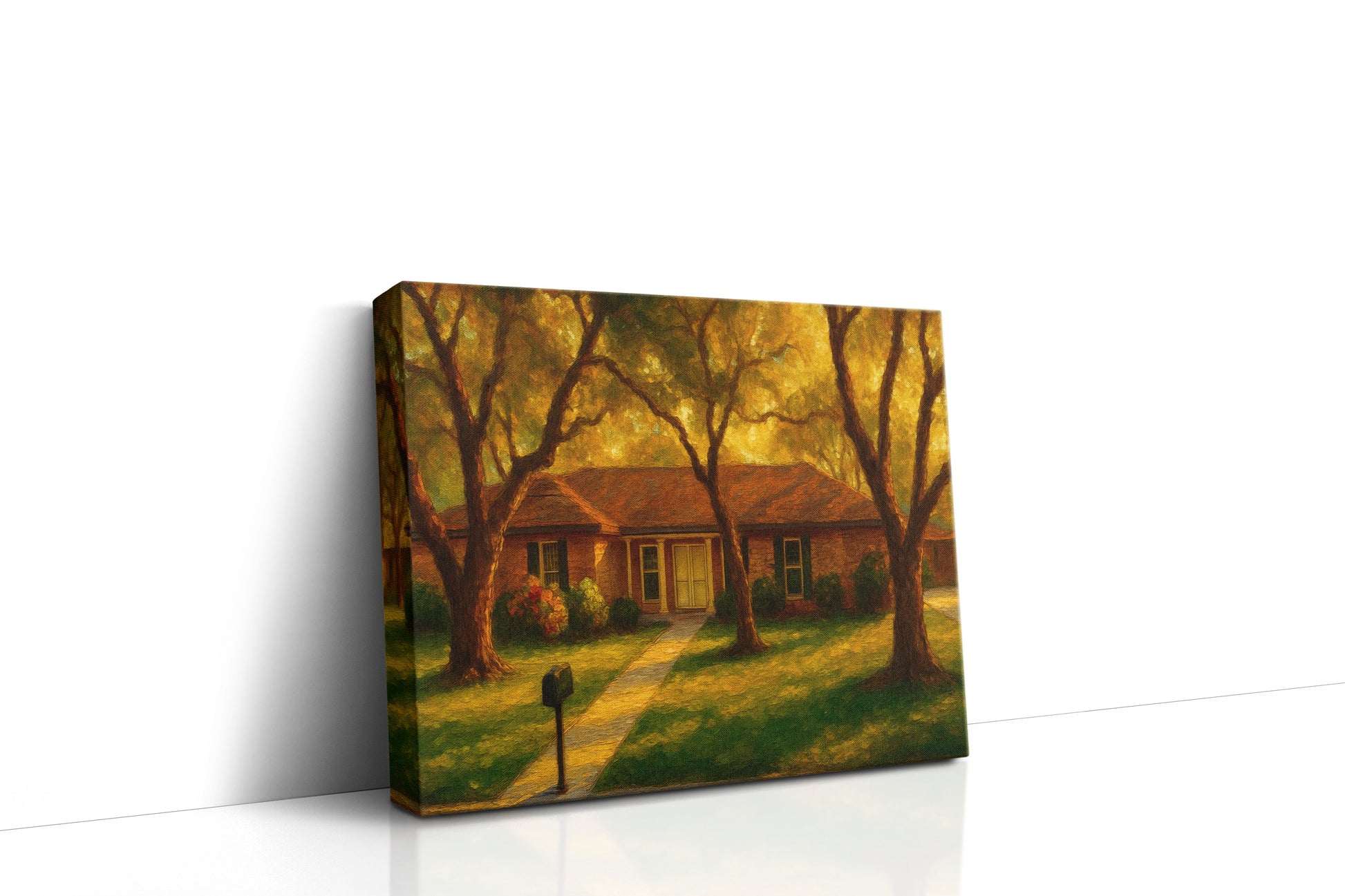 Mockup of 107 Ivanhoe Ln, Brownwood, TX 76801 oil painting on canvas