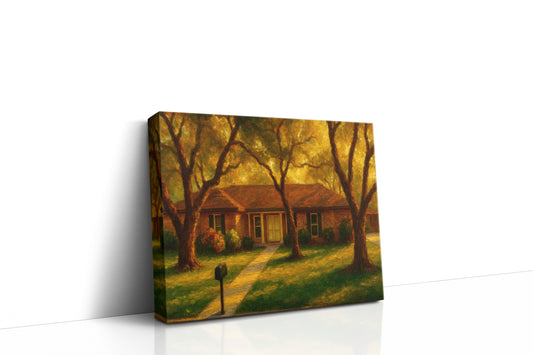 Mockup of 107 Ivanhoe Ln, Brownwood, TX 76801 oil painting on canvas