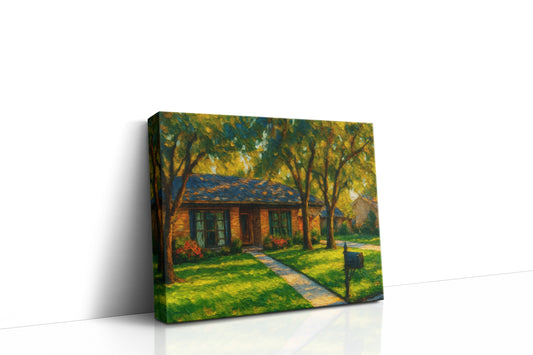 Mockup of 109 Ivanhoe Ln, Brownwood, TX 76801 oil painting on canvas