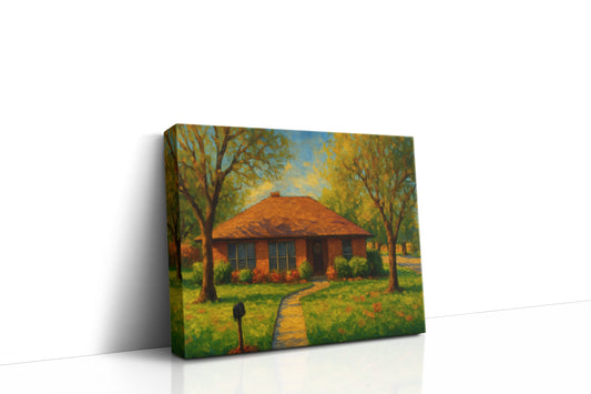 Mockup of 1401 Southgate Dr, Brownwood, TX 76801 oil painting on canvas
