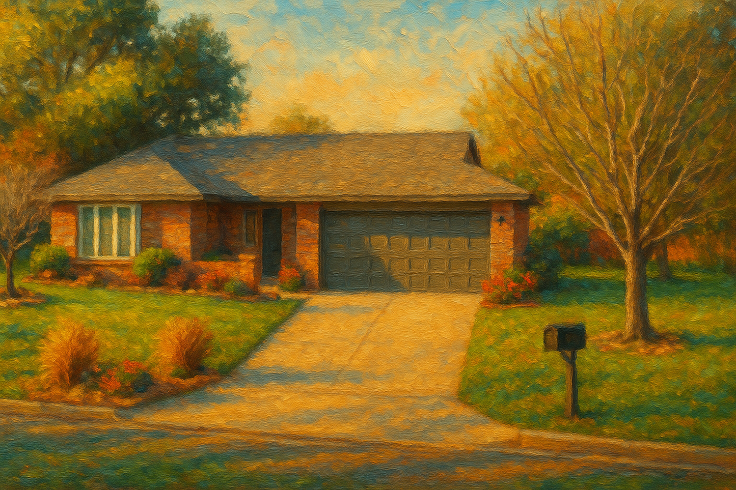Oil painting of 1403 Southgate Dr, Brownwood, TX 76801