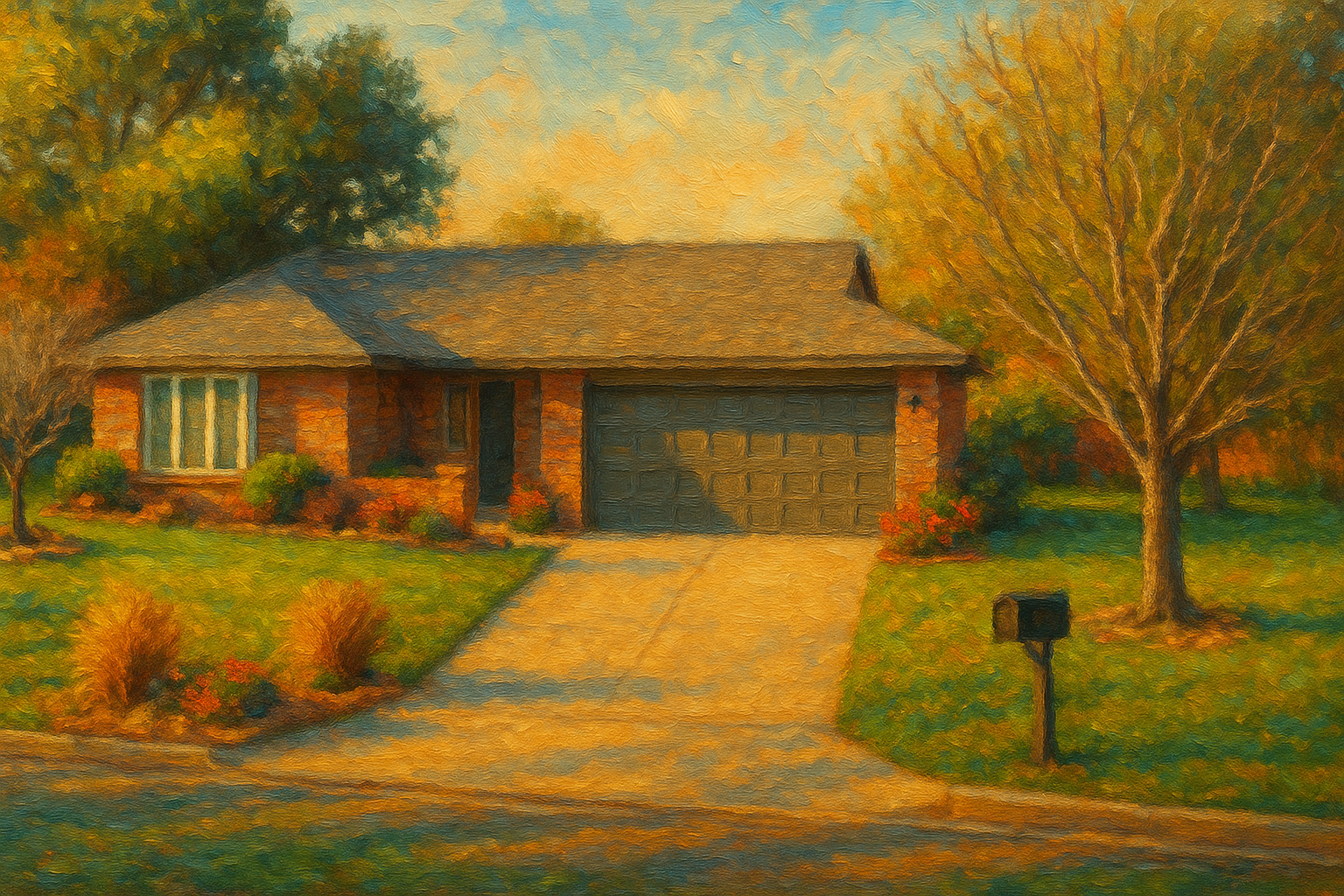 Oil painting of 1403 Southgate Dr, Brownwood, TX 76801