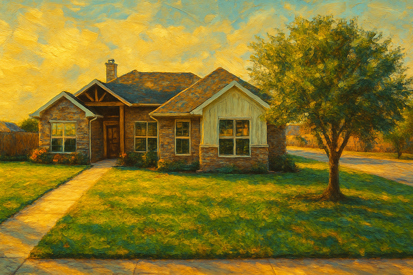 Oil painting of 1506 Southgate Dr, Brownwood, TX 76801