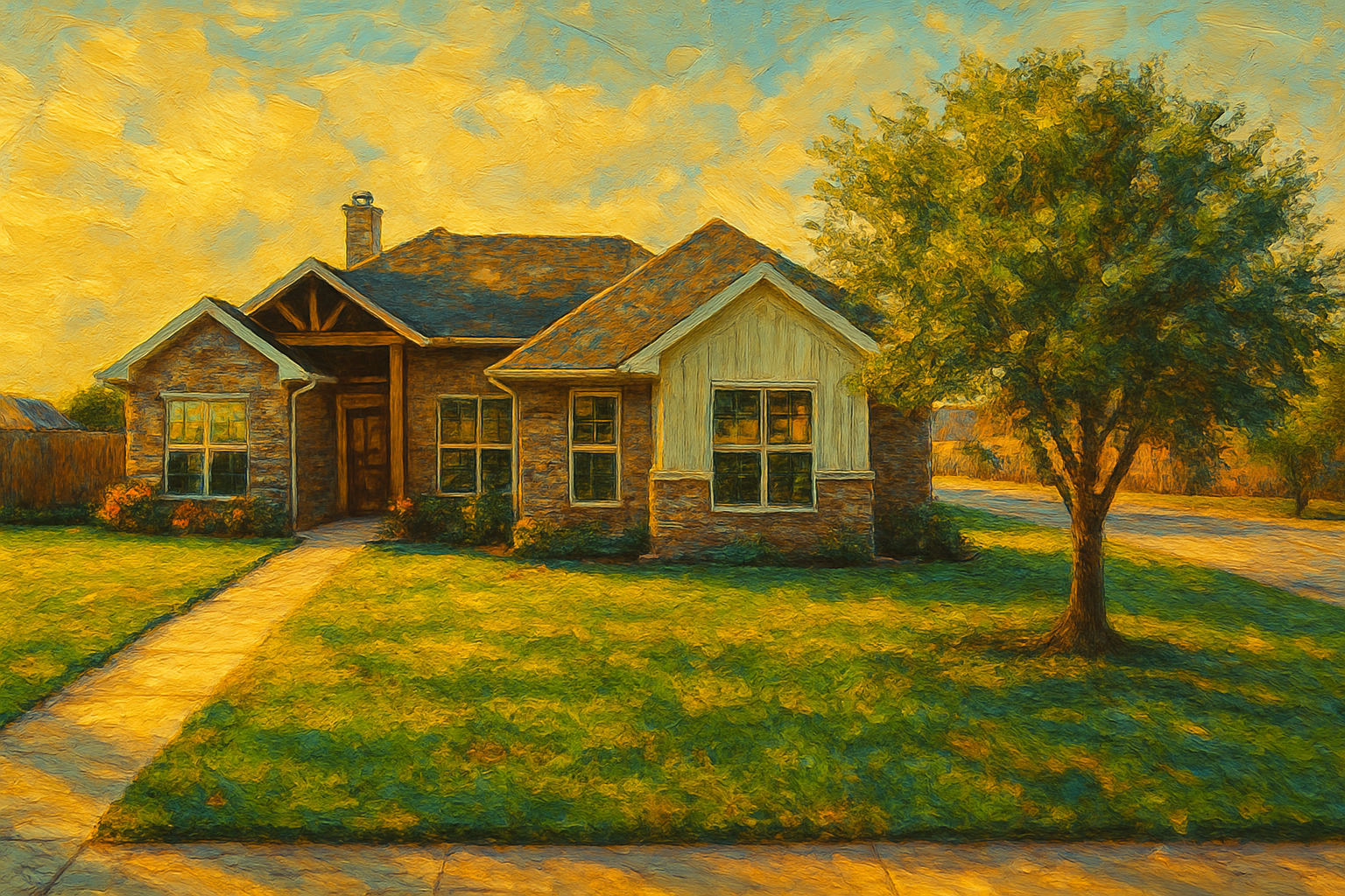 Oil painting of 1506 Southgate Dr, Brownwood, TX 76801