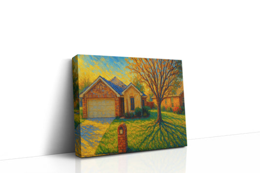Mockup of 1600 Southgate Dr, Brownwood, TX 76801 oil painting on canvas