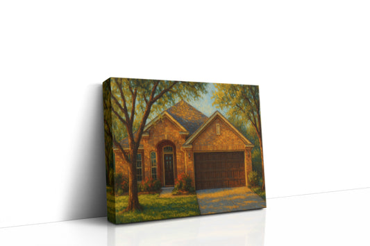 Mockup of 1602 Southgate Dr, Brownwood, TX 76801 oil painting on canvas