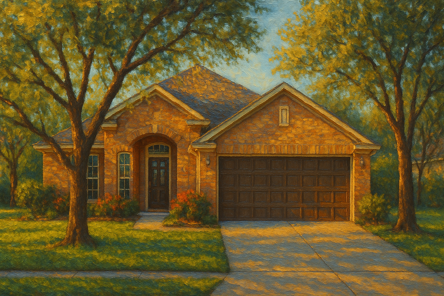 Oil painting of 1602 Southgate Dr, Brownwood, TX 76801