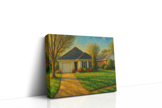 Mockup of 1603 Southgate Dr, Brownwood, TX 76801 oil painting on canvas