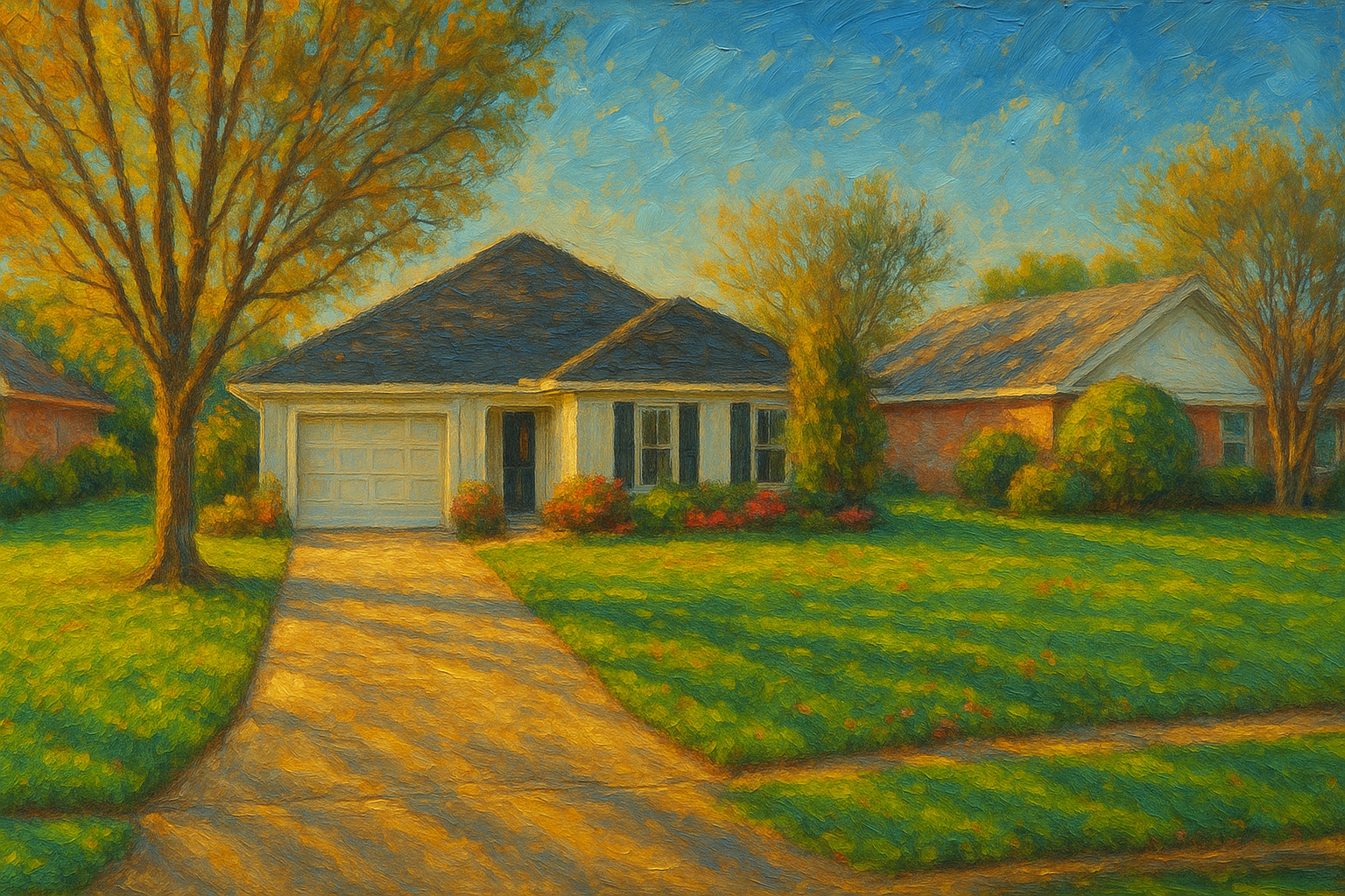 Oil painting of 1603 Southgate Dr, Brownwood, TX 76801