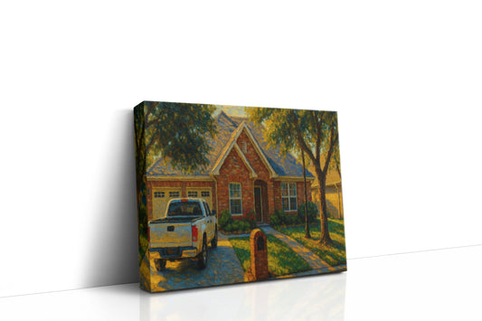 Mockup of 1604 Southgate Dr, Brownwood, TX 76801 oil painting on canvas
