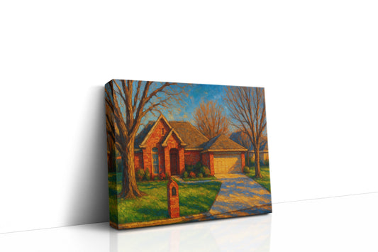 Mockup of 1605 Southgate Dr, Brownwood, TX 76801 oil painting on canvas