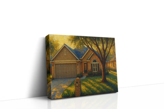Mockup of 1606 Southgate Dr, Brownwood, TX 76801 oil painting on canvas