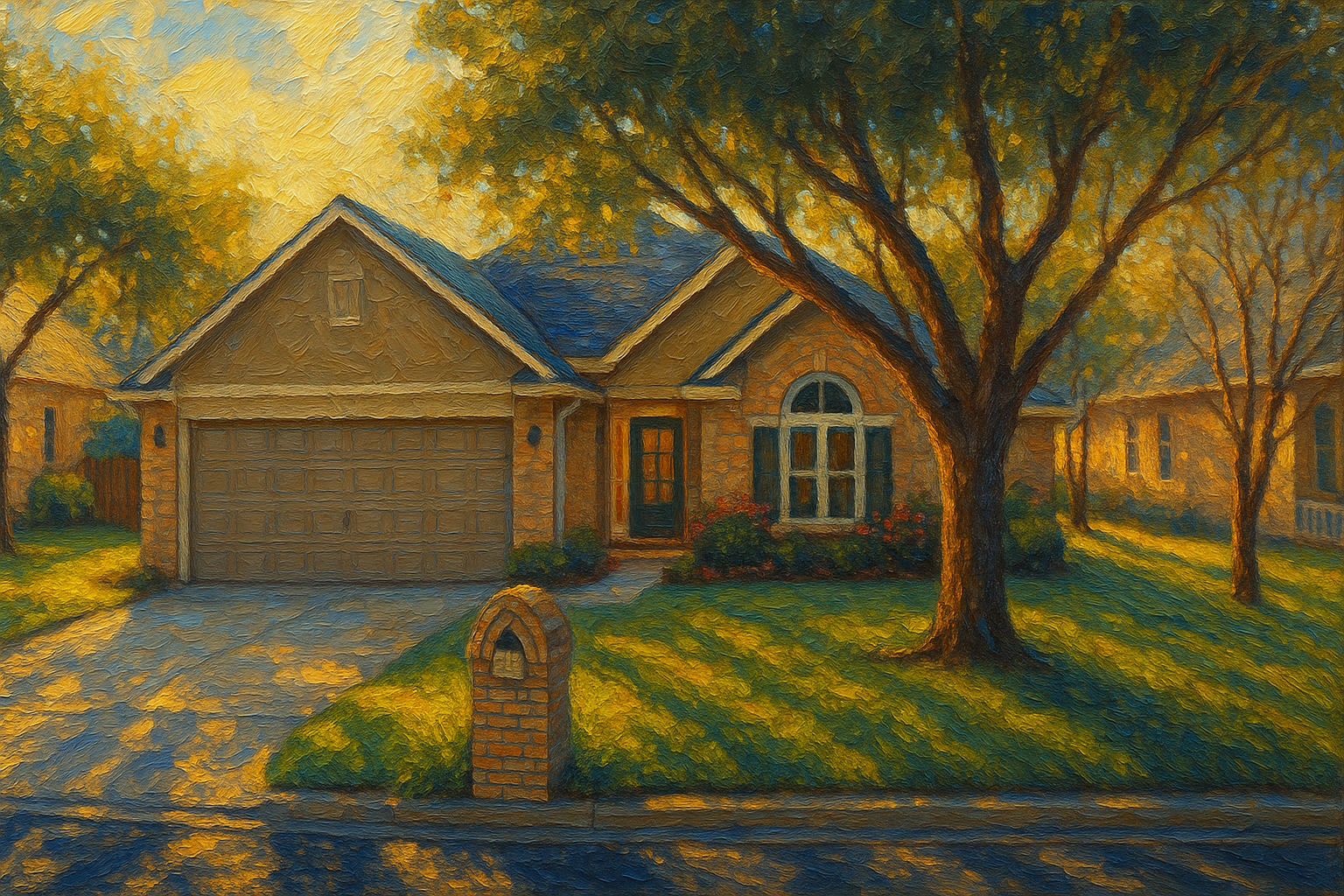 Oil painting of 1606 Southgate Dr, Brownwood, TX 76801