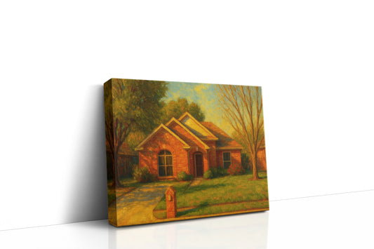 Mockup of 1607 Southgate Dr, Brownwood, TX 76801 oil painting on canvas