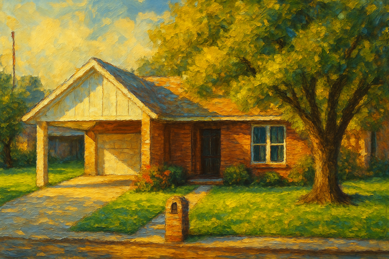 Oil painting of 1609 Southgate Dr, Brownwood, TX 76801