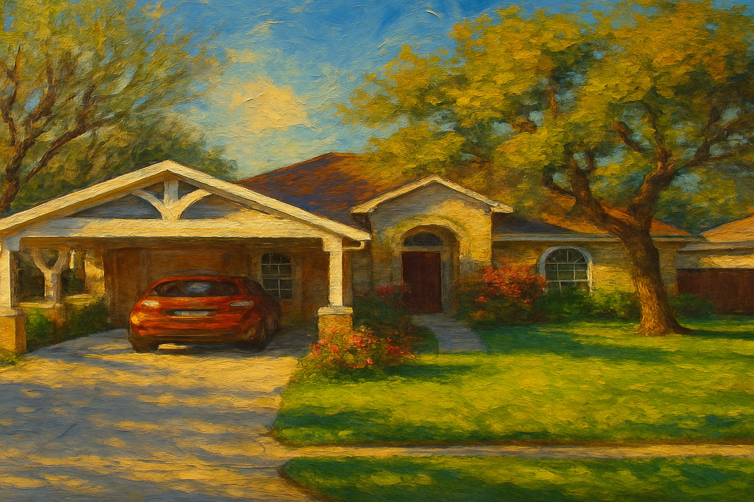 Oil painting of 1611 Southgate Dr, Brownwood, TX 76801